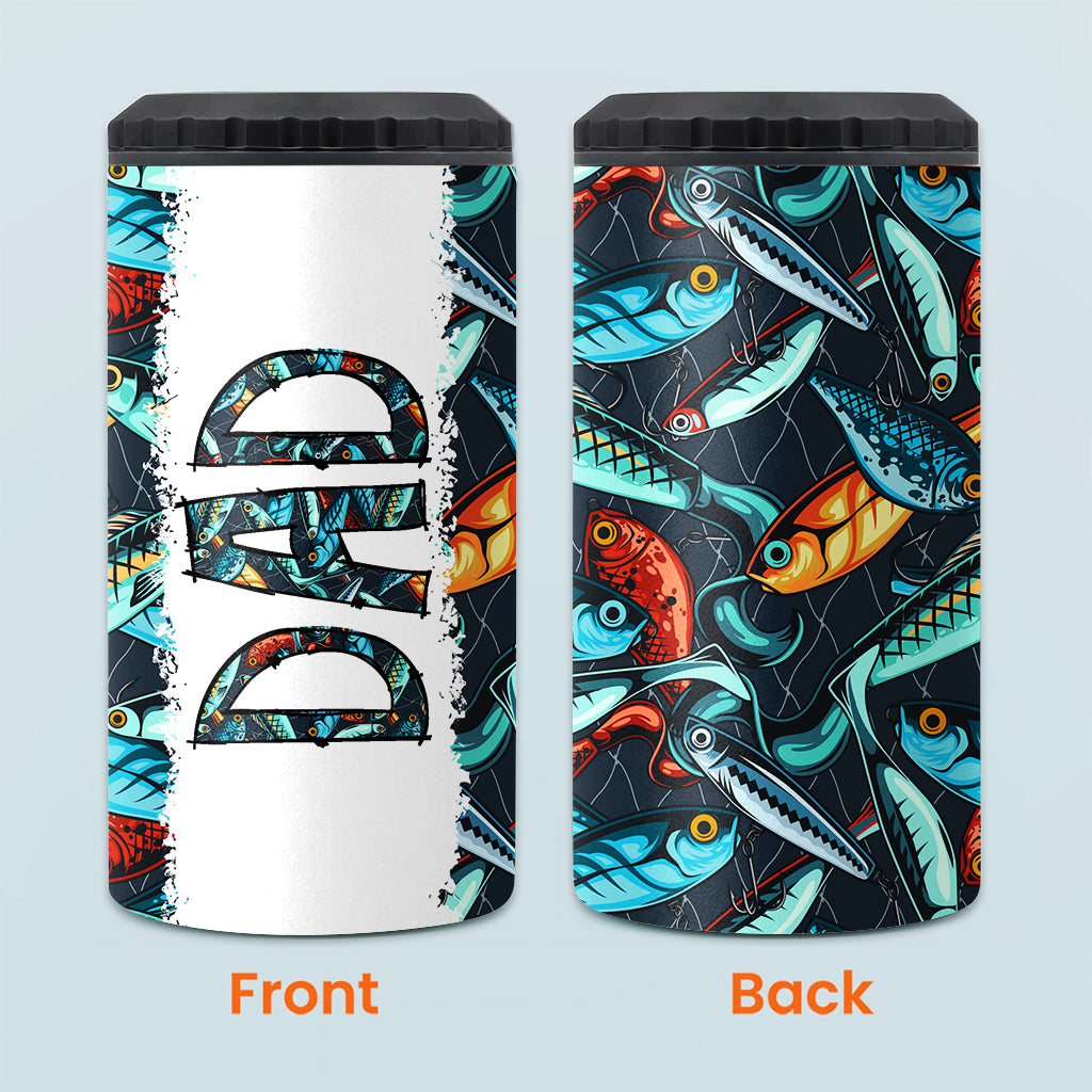 Reel Cool Dad - Cadeau de pêche pour papa, grand-père, lui, mari - Refroidisseur de canettes personnalisé