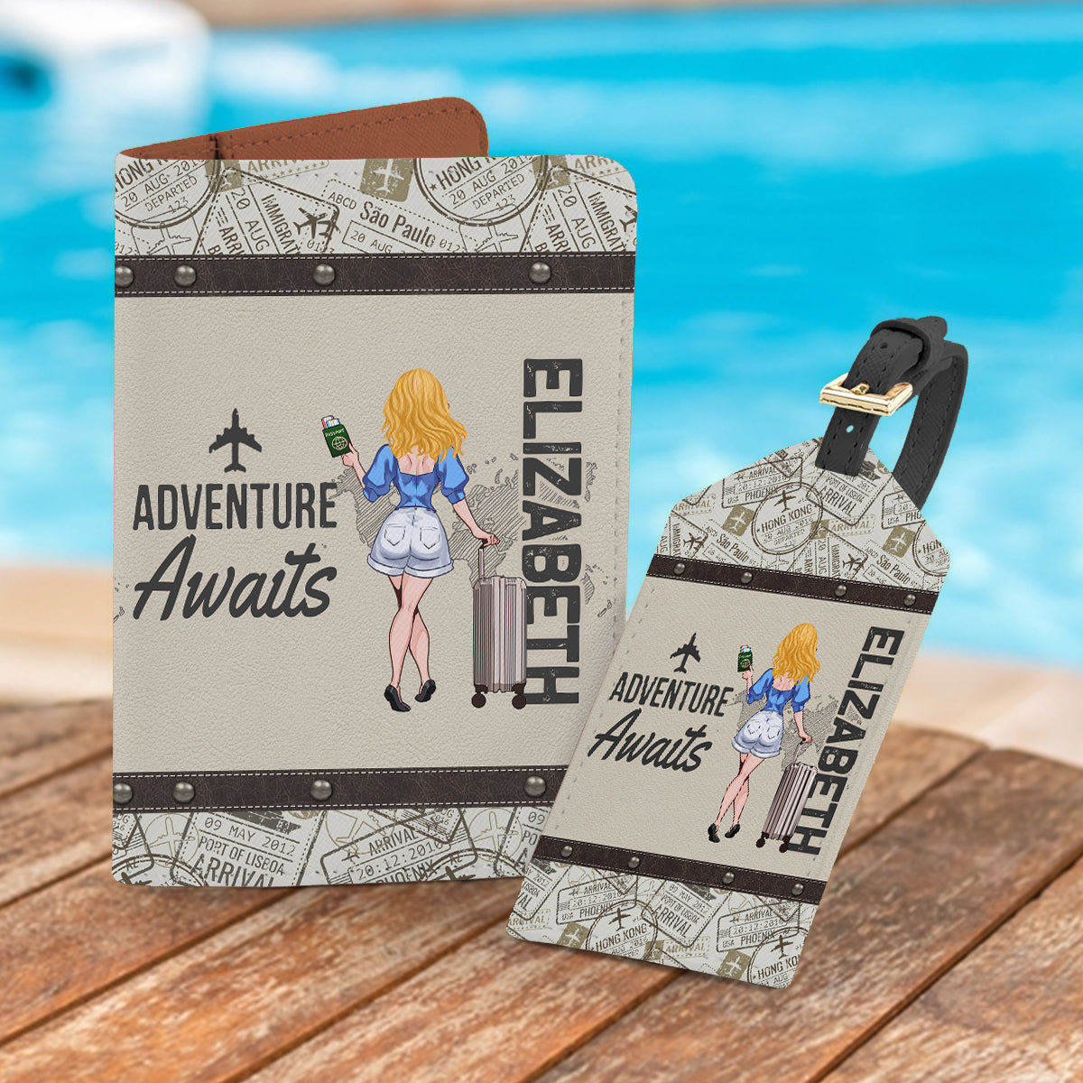 L'aventure vous attend ! – Coffret cadeau de voyage personnalisé pour elle, maman, épouse, petite amie, amie