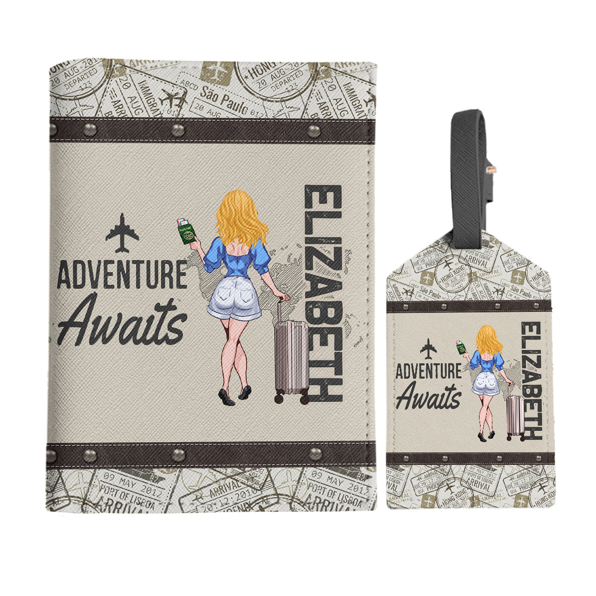 L'aventure vous attend ! – Coffret cadeau de voyage personnalisé pour elle, maman, épouse, petite amie, amie