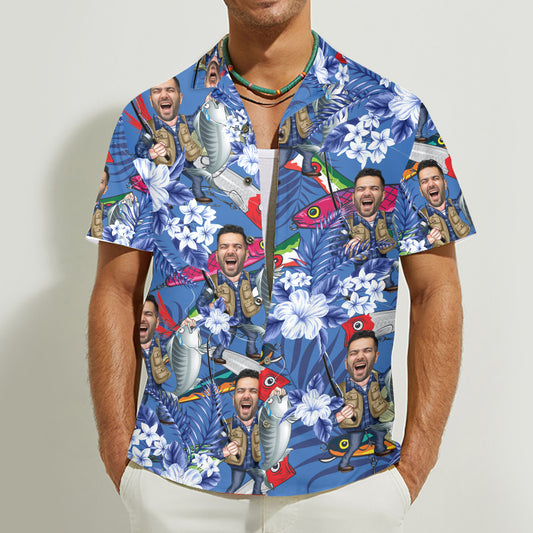 Chemise de pêche porte-bonheur - Chemise hawaïenne de pêche personnalisée