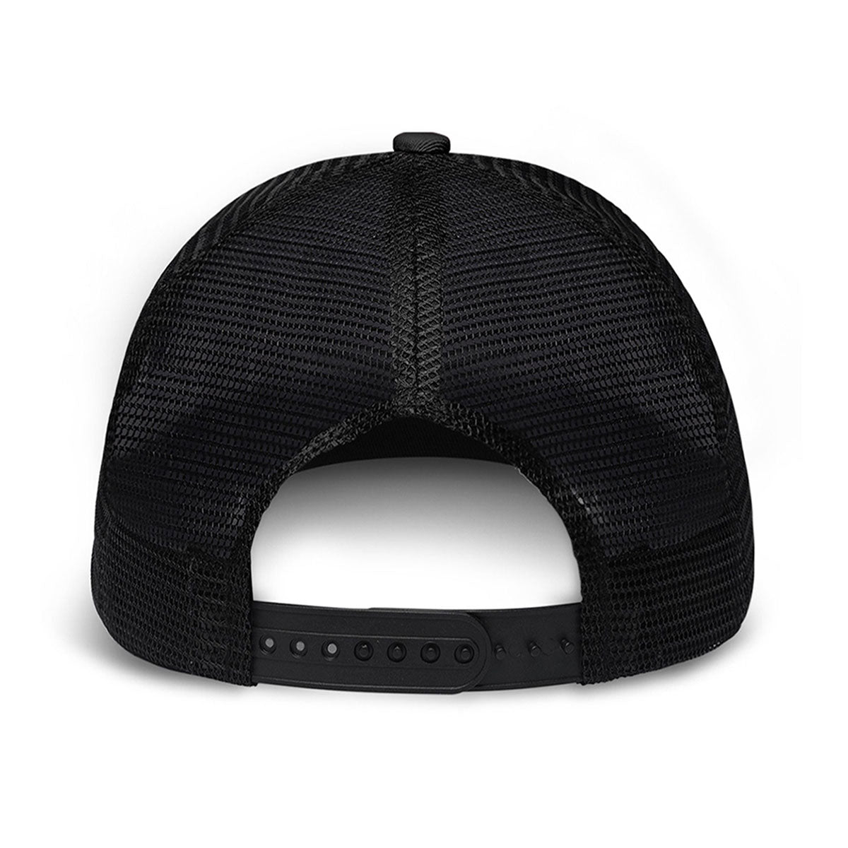 Né pour pêcher, forcé de travailler - Casquette de camionneur personnalisée sur le thème de la pêche (maille noire)