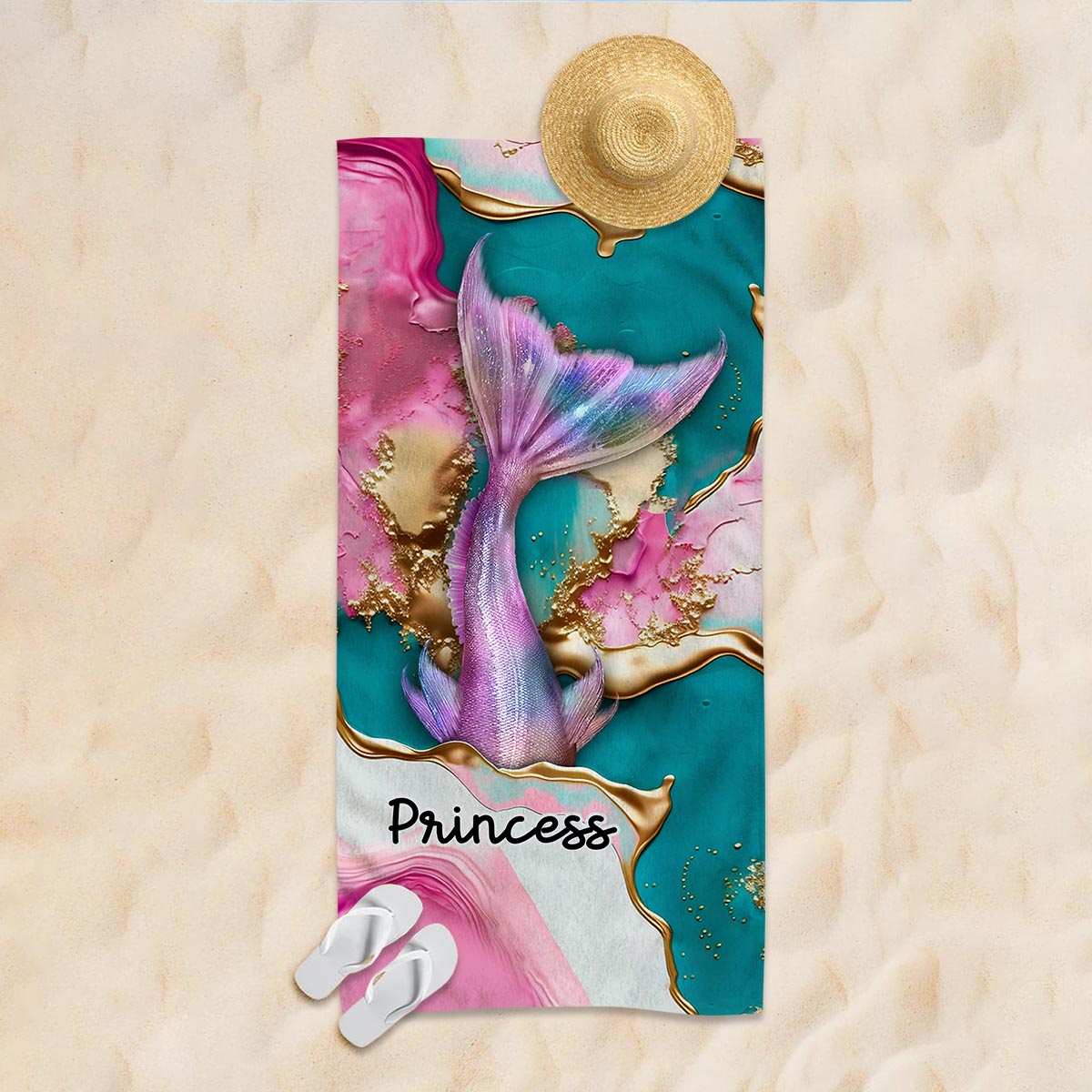 Murmures de l'océan - Serviette de plage personnalisée pour les amoureux de la mer