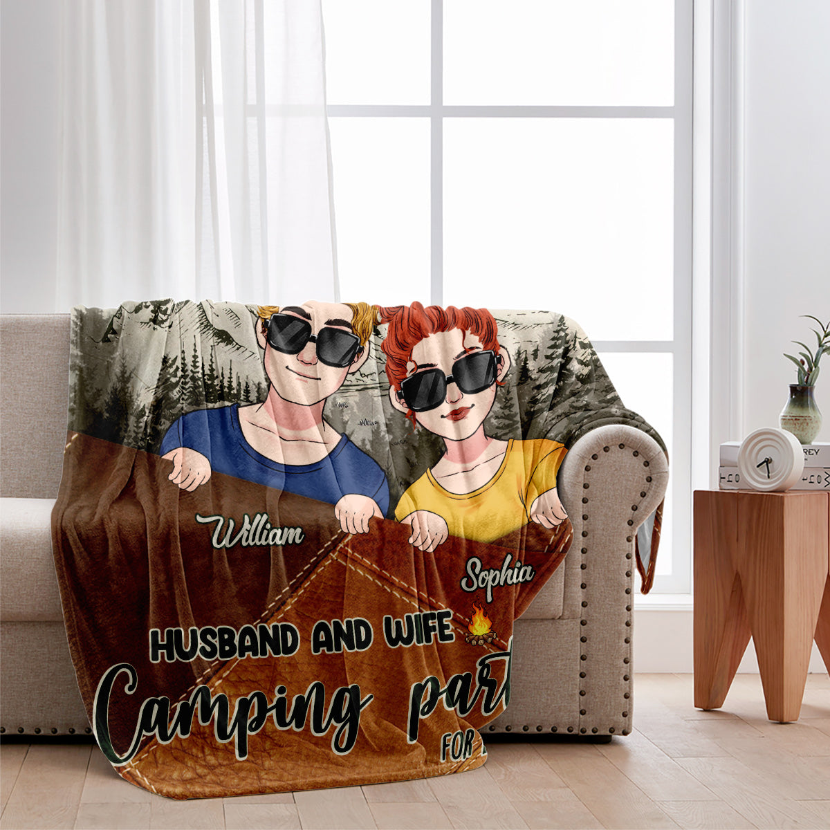 Partenaires de camping pour la vie - Couverture de camping personnalisée