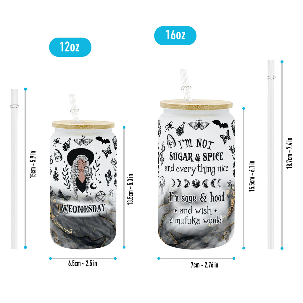 Je ne suis pas du sucre et des épices - Verre à cocktail de sorcière personnalisé