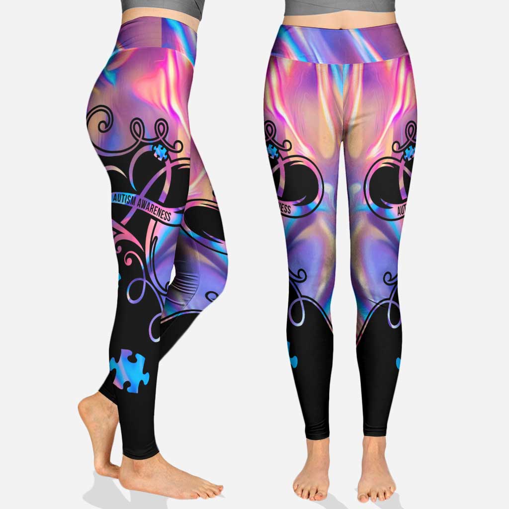 L'amour n'a pas besoin de mots - Leggings et débardeur ajouré pour la sensibilisation à l'autisme