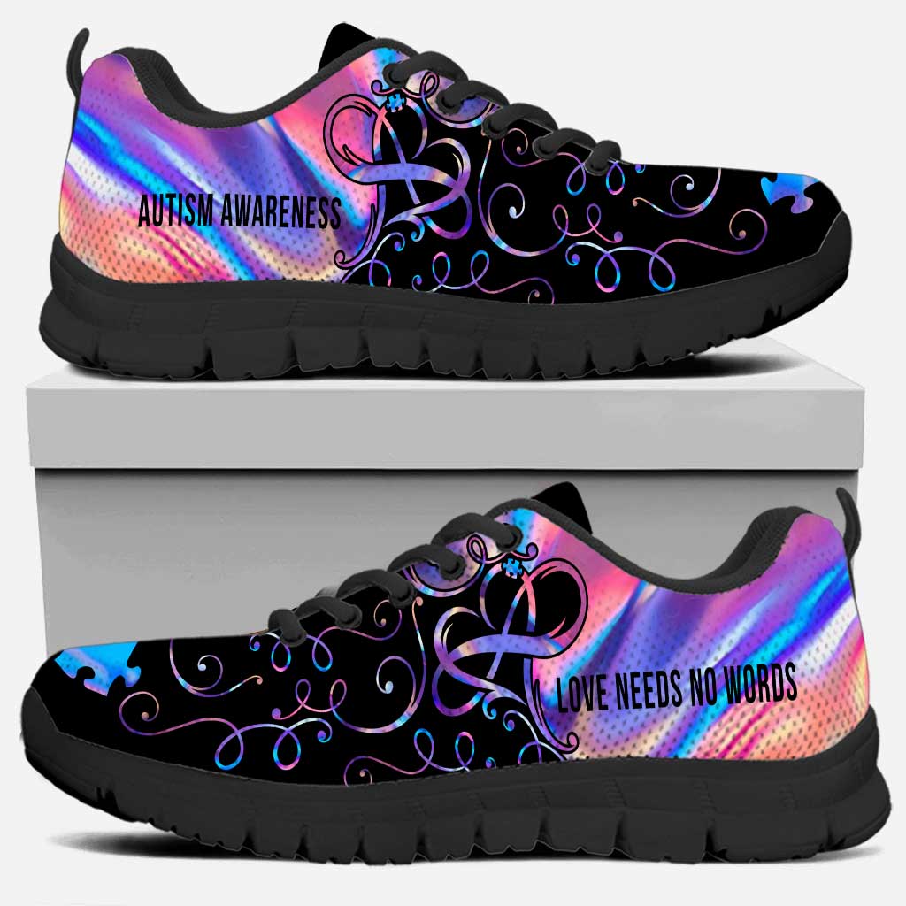 L'amour n'a pas besoin de mots - Baskets pour la sensibilisation à l'autisme