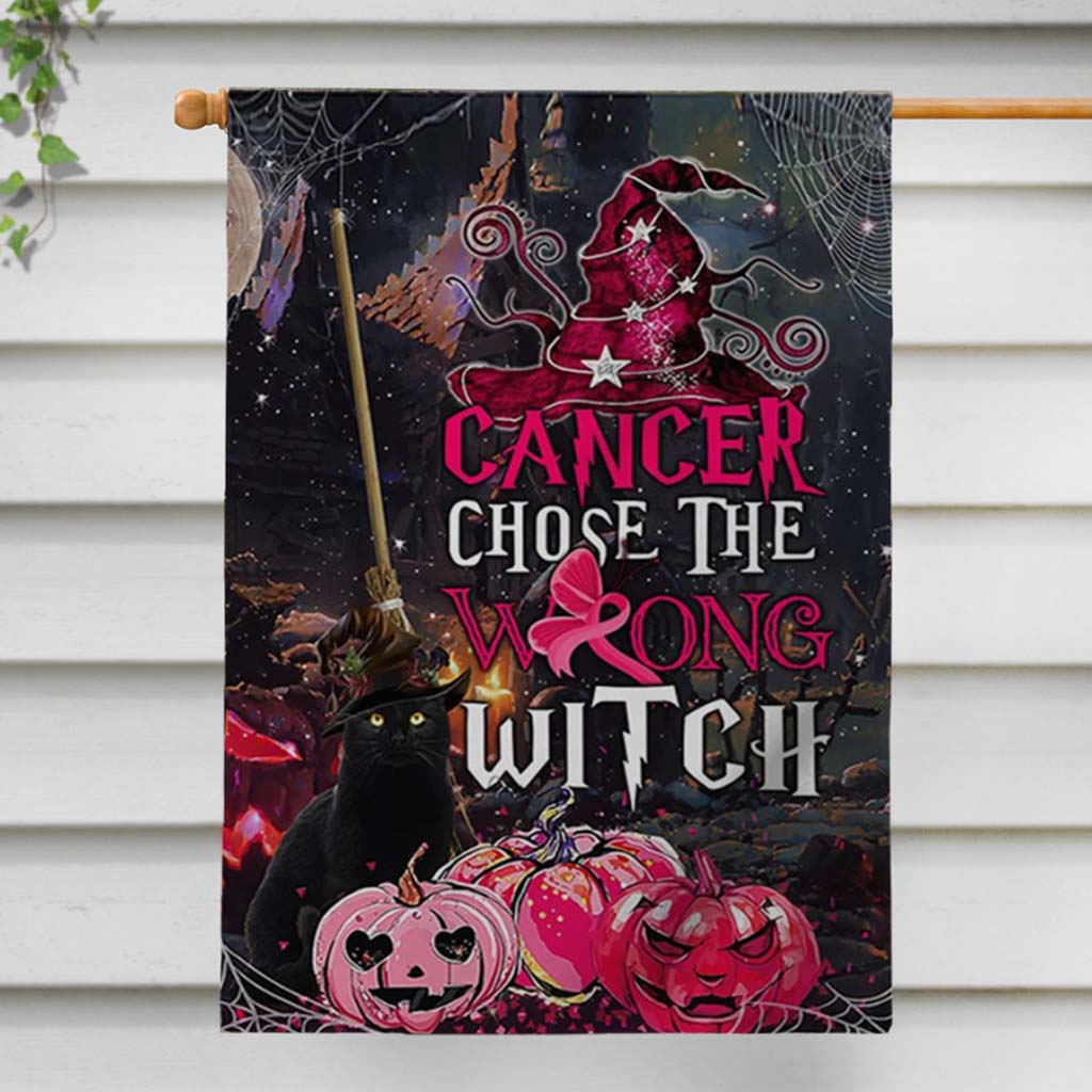 Cancer : Choisir la mauvaise sorcière pour Halloween - Drapeau de sensibilisation au cancer du sein 092021