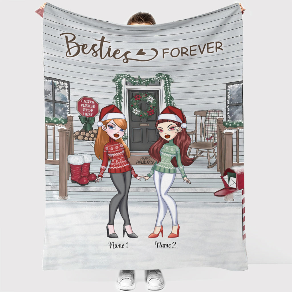 Couverture de Noël personnalisée Bestie - Bestie