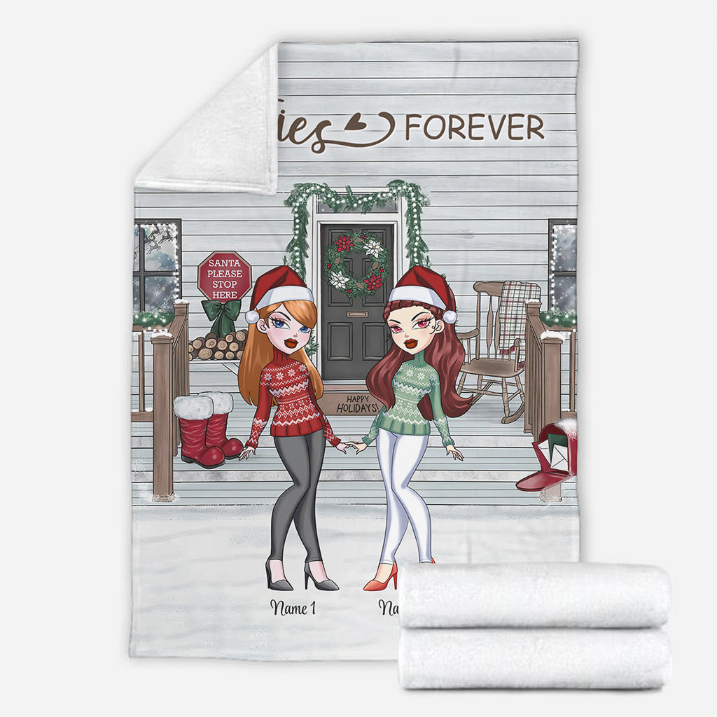 Couverture de Noël personnalisée Bestie - Bestie