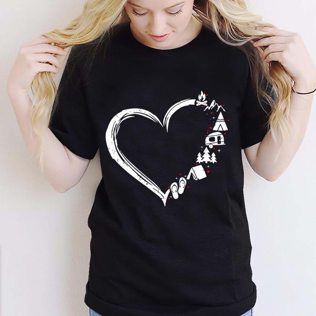 Camping Heart T-shirt and Hoodie 112021