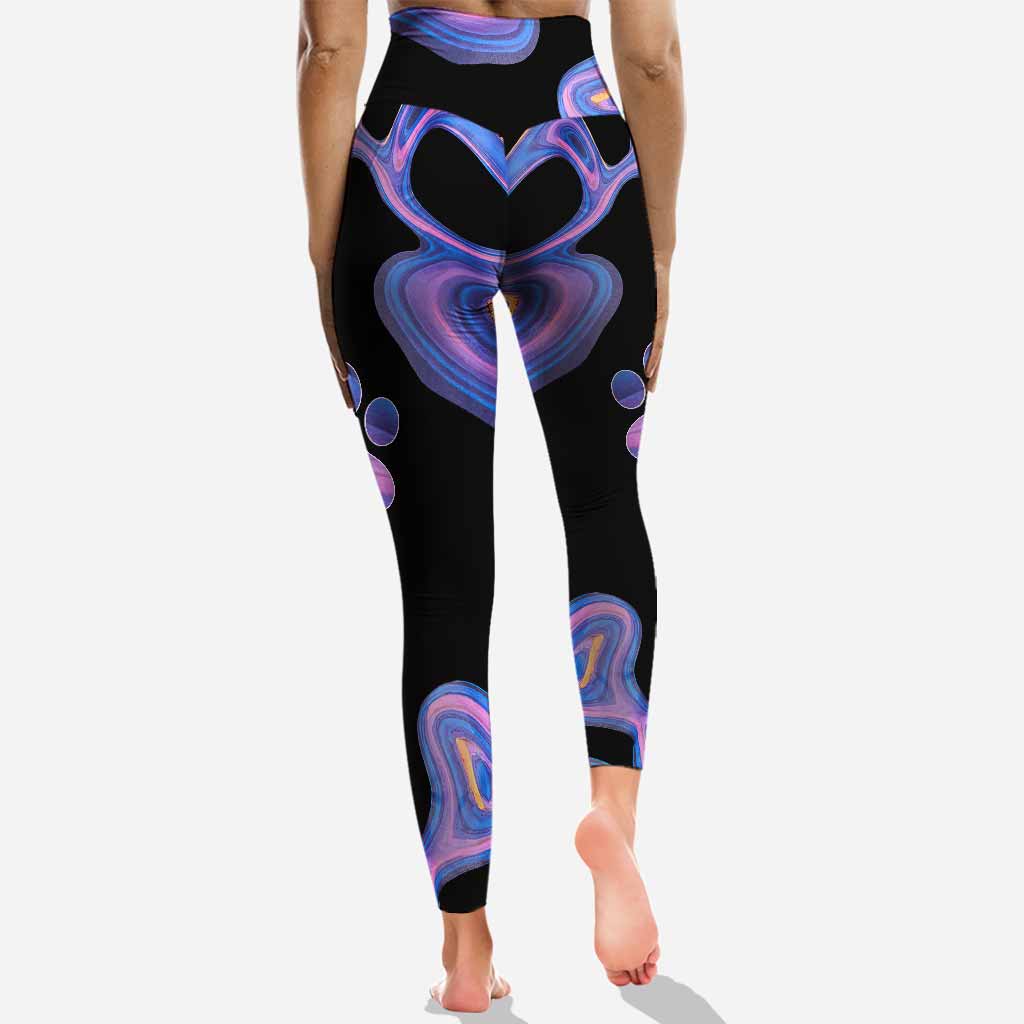 Amoureux des chiens, vous ne marcherez jamais seuls ! - Sweat à capuche et leggings personnalisés