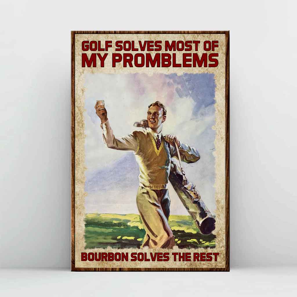 Le golf résout la plupart de mes problèmes - Affiche