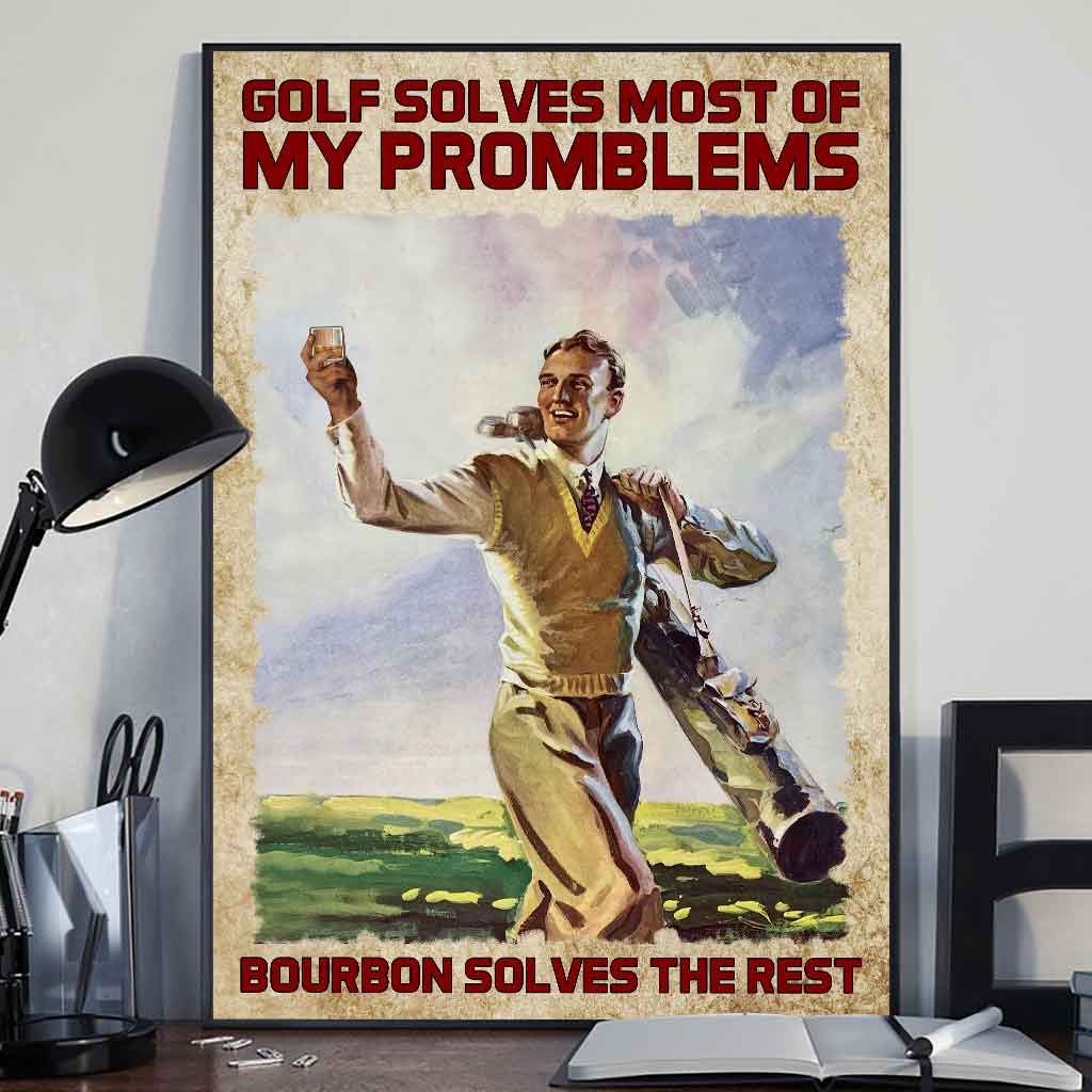 Le golf résout la plupart de mes problèmes - Affiche