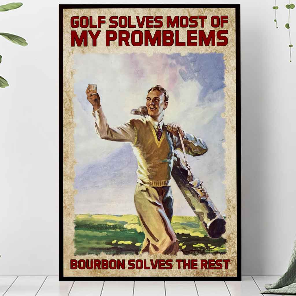 Le golf résout la plupart de mes problèmes - Affiche