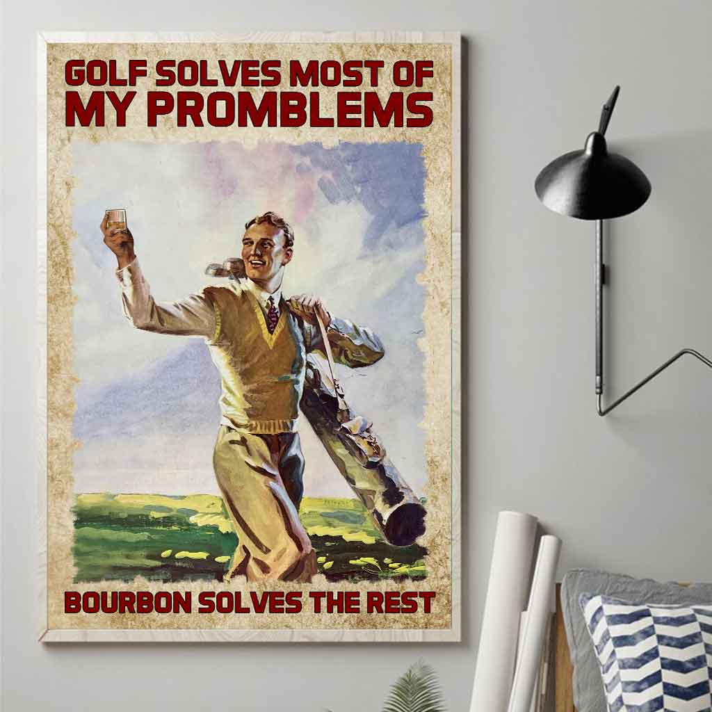 Le golf résout la plupart de mes problèmes - Affiche