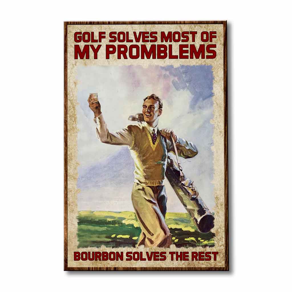 Le golf résout la plupart de mes problèmes - Affiche