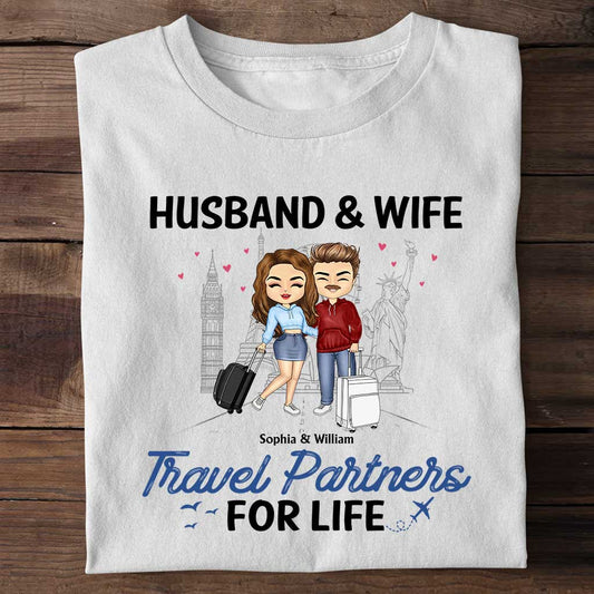 Travel Patterns - Personalized Couple T-shirt and Hoodie