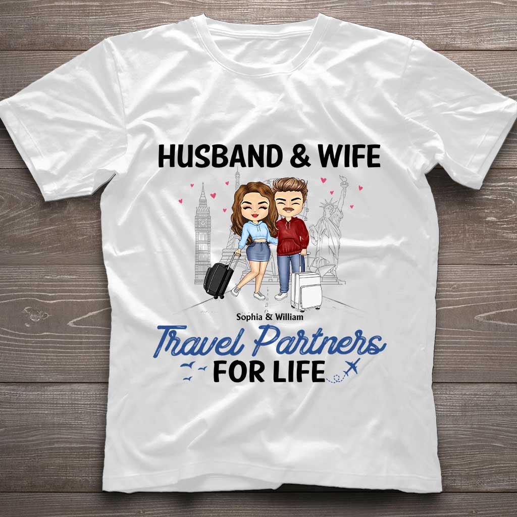 Motifs de voyage - T-shirt et sweat à capuche personnalisés pour couples