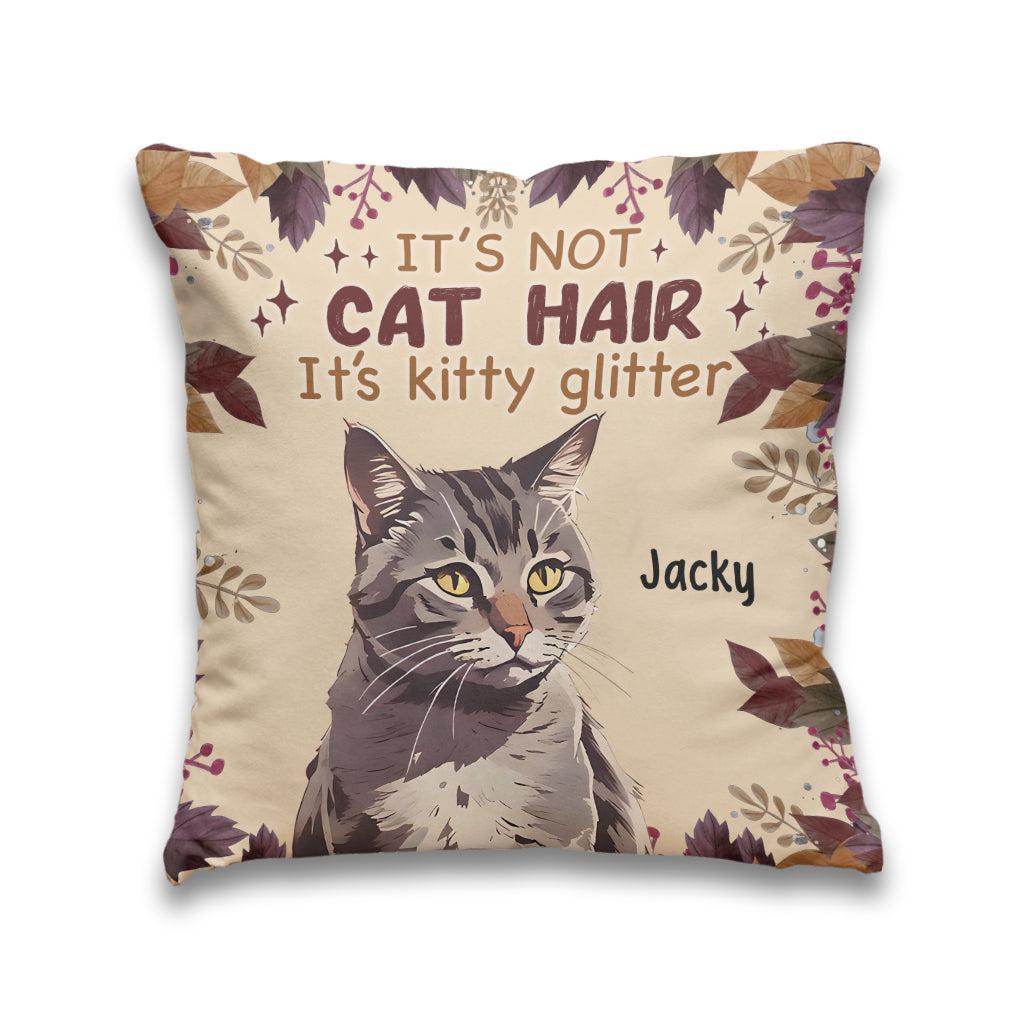 Ce ne sont pas des poils de chat - Coussin décoratif personnalisé pour chat
