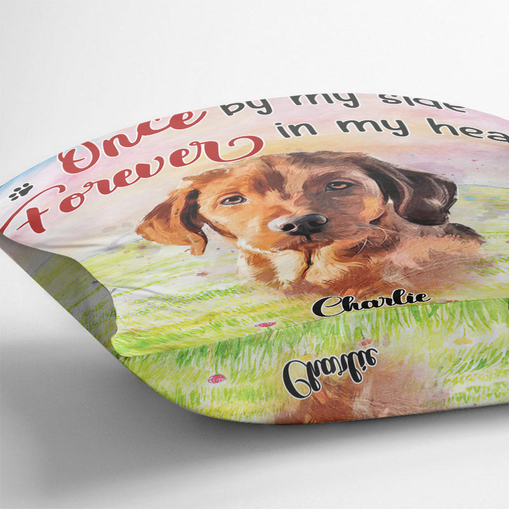 Forever In My Heart - Personalized Dog Throw Pillow