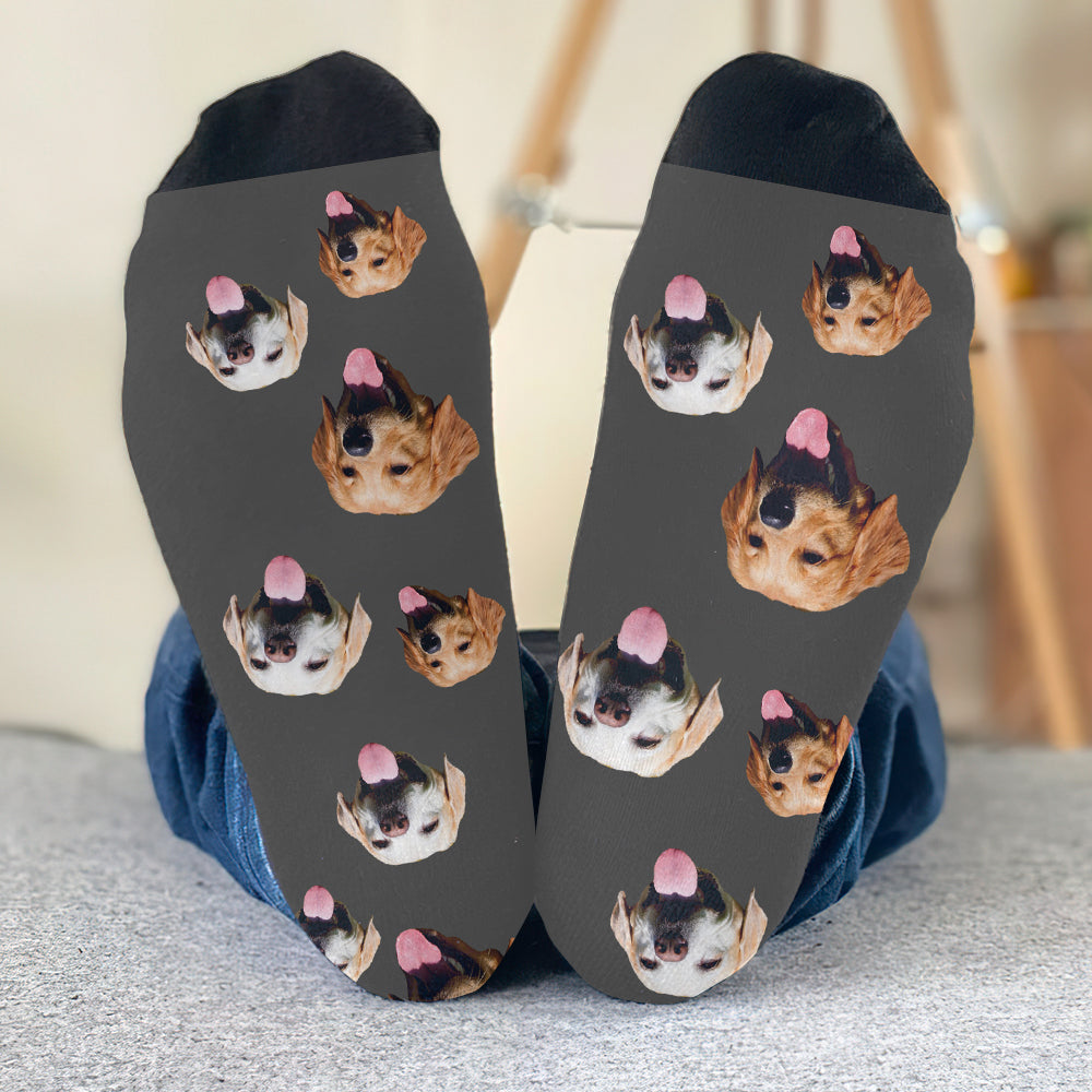 Chaussettes personnalisées pour chiens - Face personnalisée