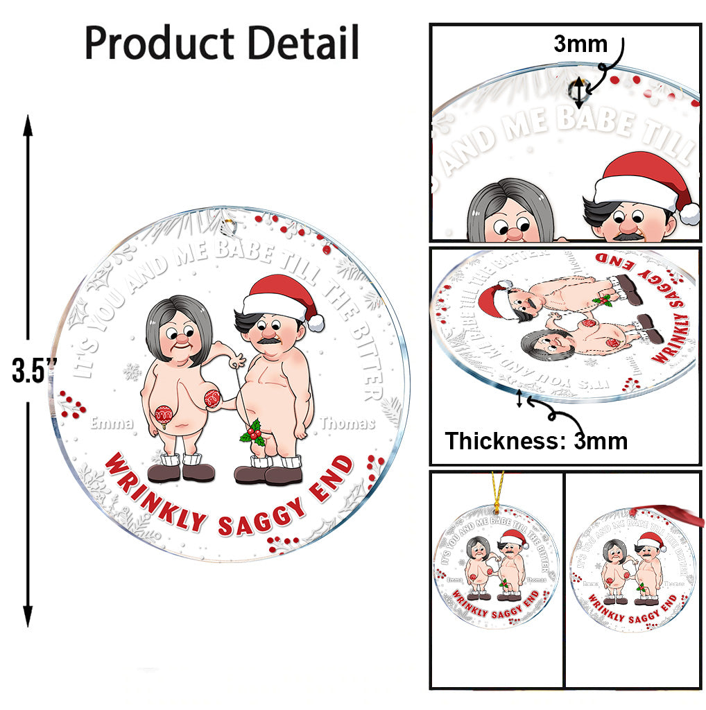 L'extrémité amère, ridée et affaissée - Ornement transparent personnalisé pour couple