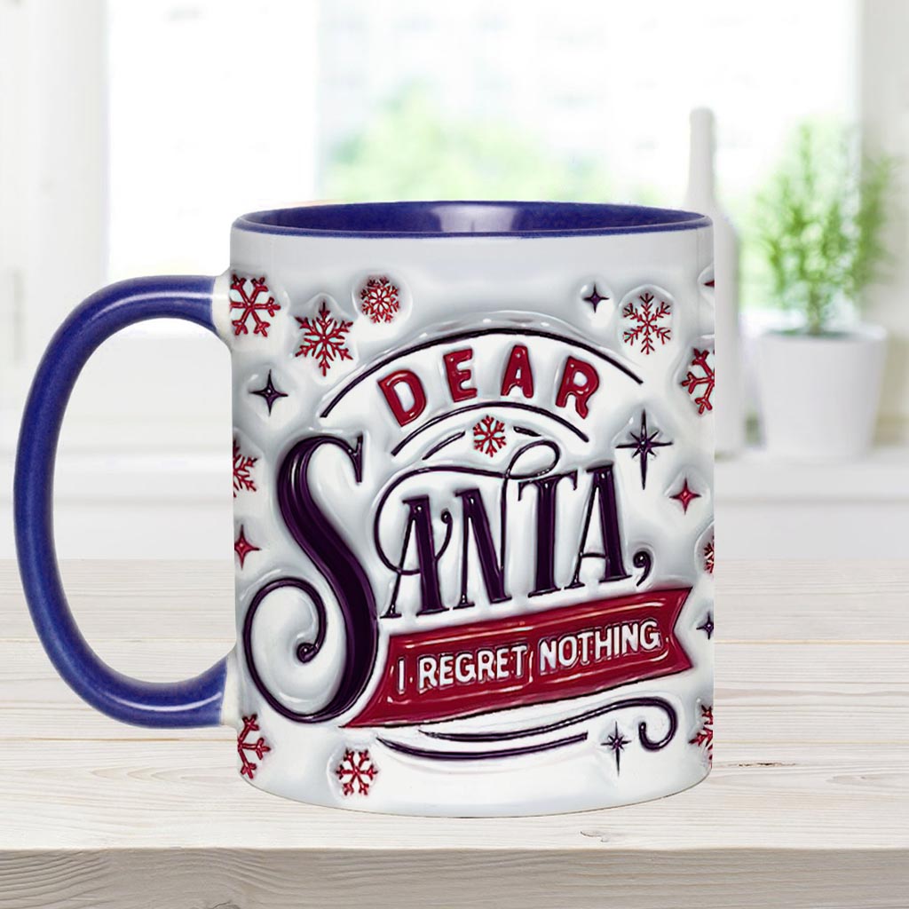 Cher Père Noël, je ne regrette rien - Mug de Noël personnalisé