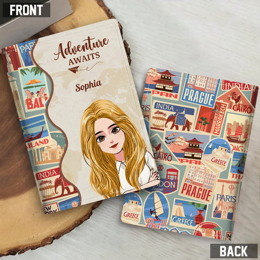 Collectionnez les souvenirs, pas les objets - Cadeau de voyage pour maman, fille, petite-fille, épouse, petite amie, amie - Porte-passeport personnalisé