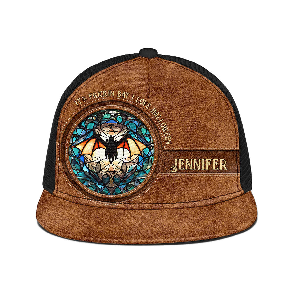 C'est une chauve-souris ! J'adore Halloween ! - Chapeau de camionneur sorcière personnalisé