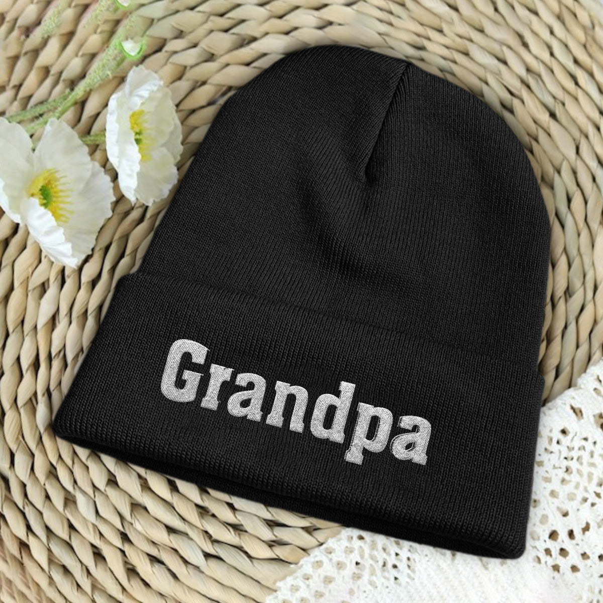 Bonnet brodé personnalisé avec nom - Grand-père