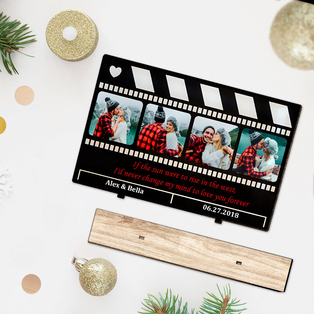 Clap de cinéma créatif - Modèle personnalisé pour couple, 1 couche, grand format, autoportant