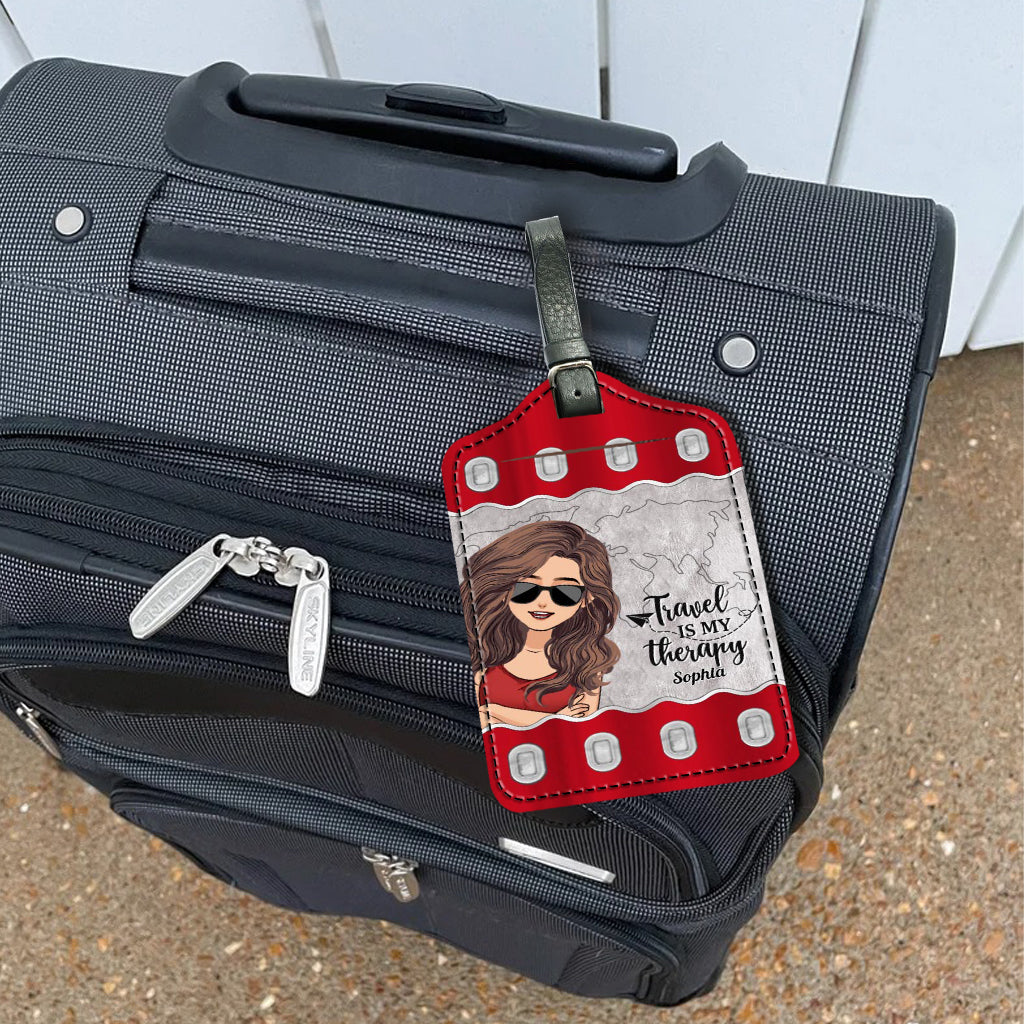 Il est temps de vivre une nouvelle aventure ! – Cadeau de voyage pour maman, fille, petite-fille, épouse, petite amie, amie – Étiquette à bagages en cuir personnalisée