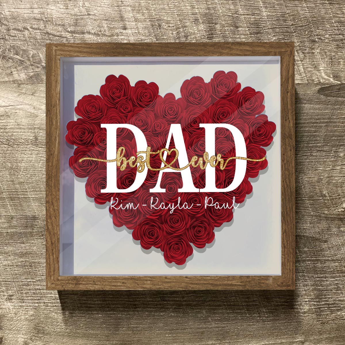 Meilleure maman du monde - Cadeau pour maman, grand-mère, grand-père, papa, tante, sœur - Boîte à fleurs personnalisée