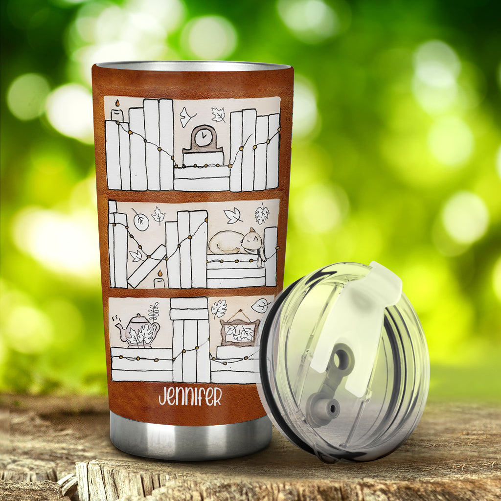 Suivi de lecture des quatre saisons - Gobelet à livres personnalisé