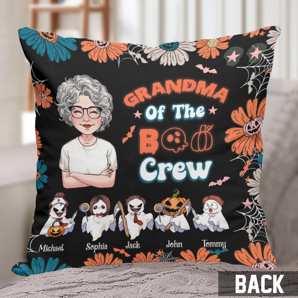 Coussin décoratif personnalisé « Grand-mère de la bande des Boo »