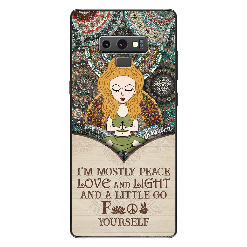 I'm Mostly Peace - Personalized Yoga Phone Case