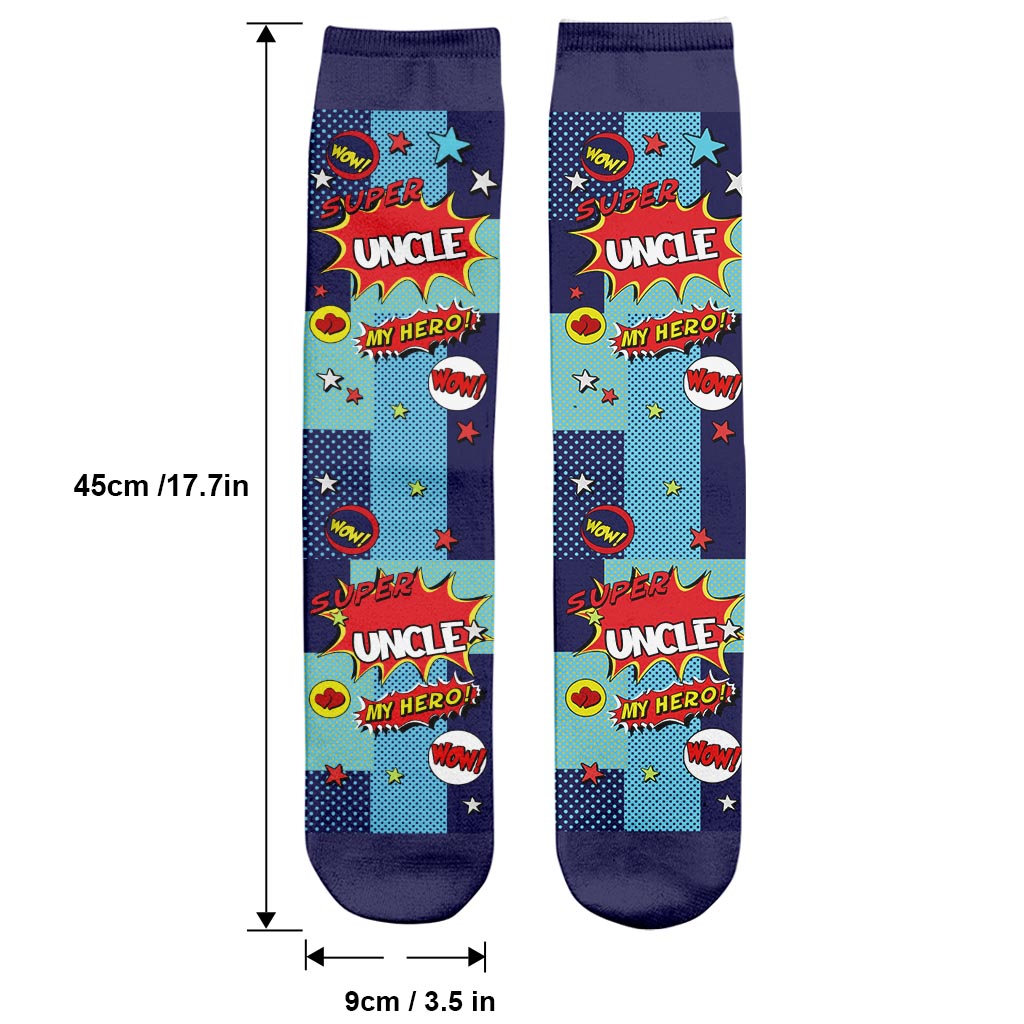 Super Papa - Cadeau pour papa, grand-père, oncle, frère - Chaussettes personnalisées