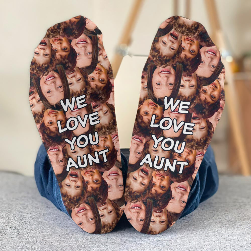 Love You Dad - Gift for dad, grandma, grandpa, mom, uncle, aunt, brother, sister, son, daughter, granddaughter, grandson, husband, wife, boyfriend, girlfriend - Personalized Socks