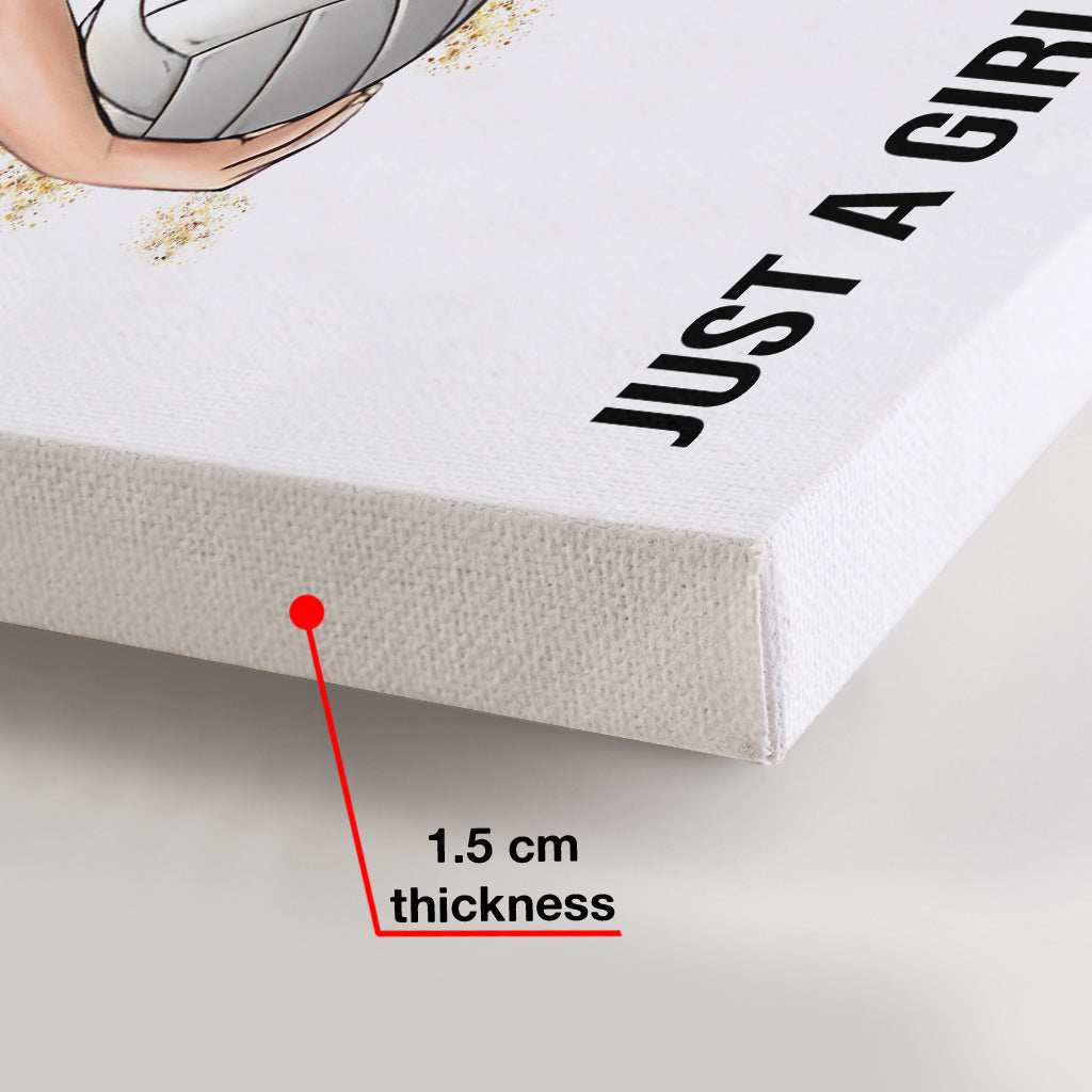 Une fille qui adore le volley-ball - Toile et affiche de volley-ball personnalisées