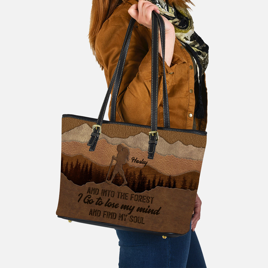 And Into The Forest I Go - Personalized Hiking Leather Bag