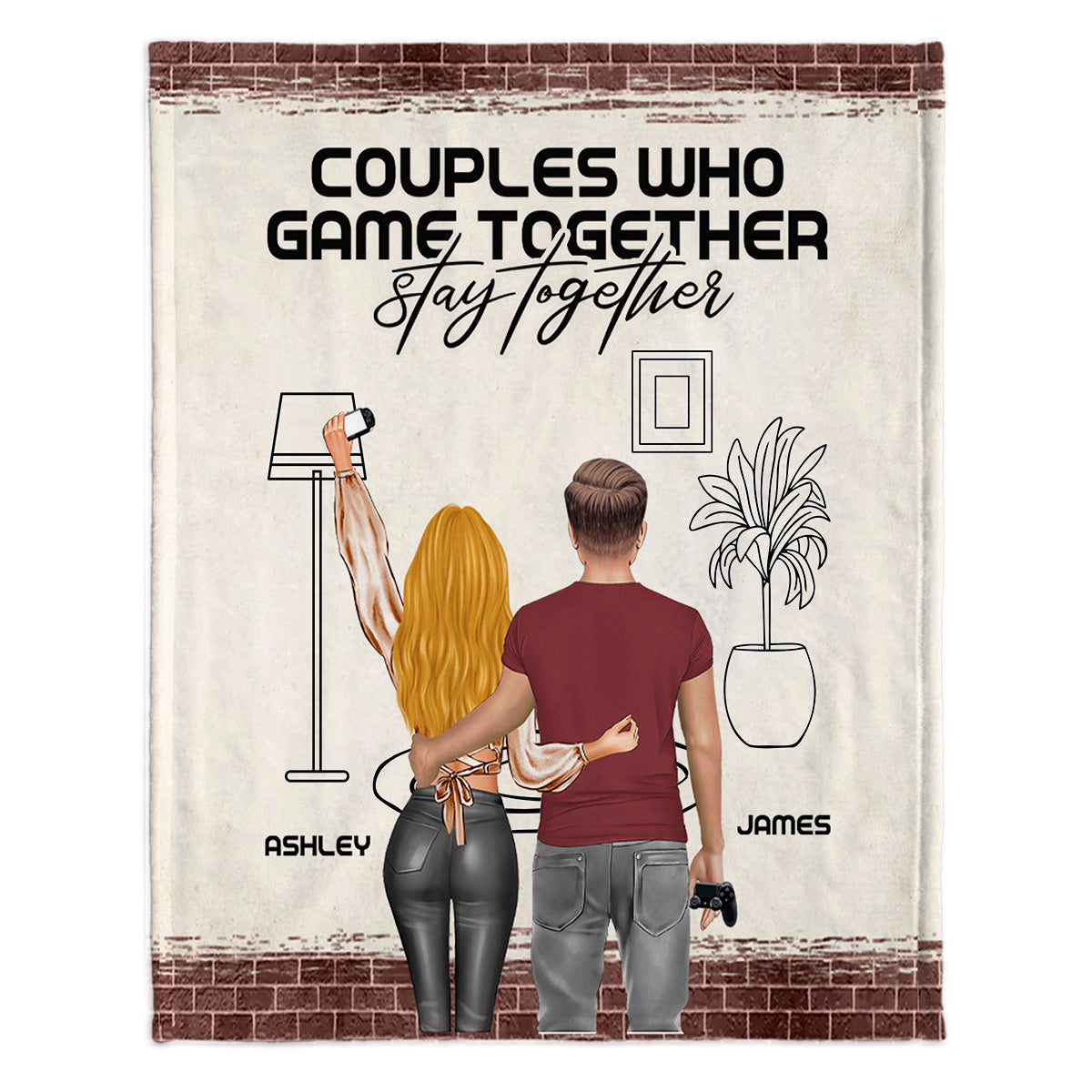 Couples Who Game Together Stay Together - Personalized Video Game Blanket