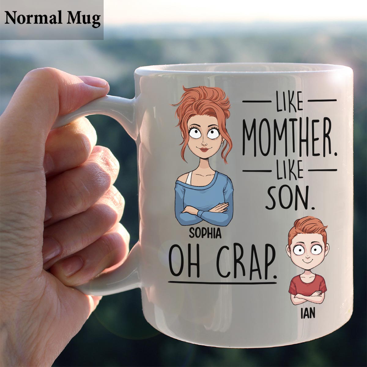 Tel père, telle fille, tel fils - Cadeau pour papa, maman, fils, fille - Mug personnalisé