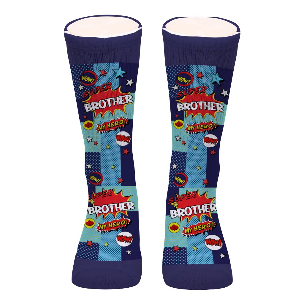 Super Papa - Cadeau pour papa, grand-père, oncle, frère - Chaussettes personnalisées