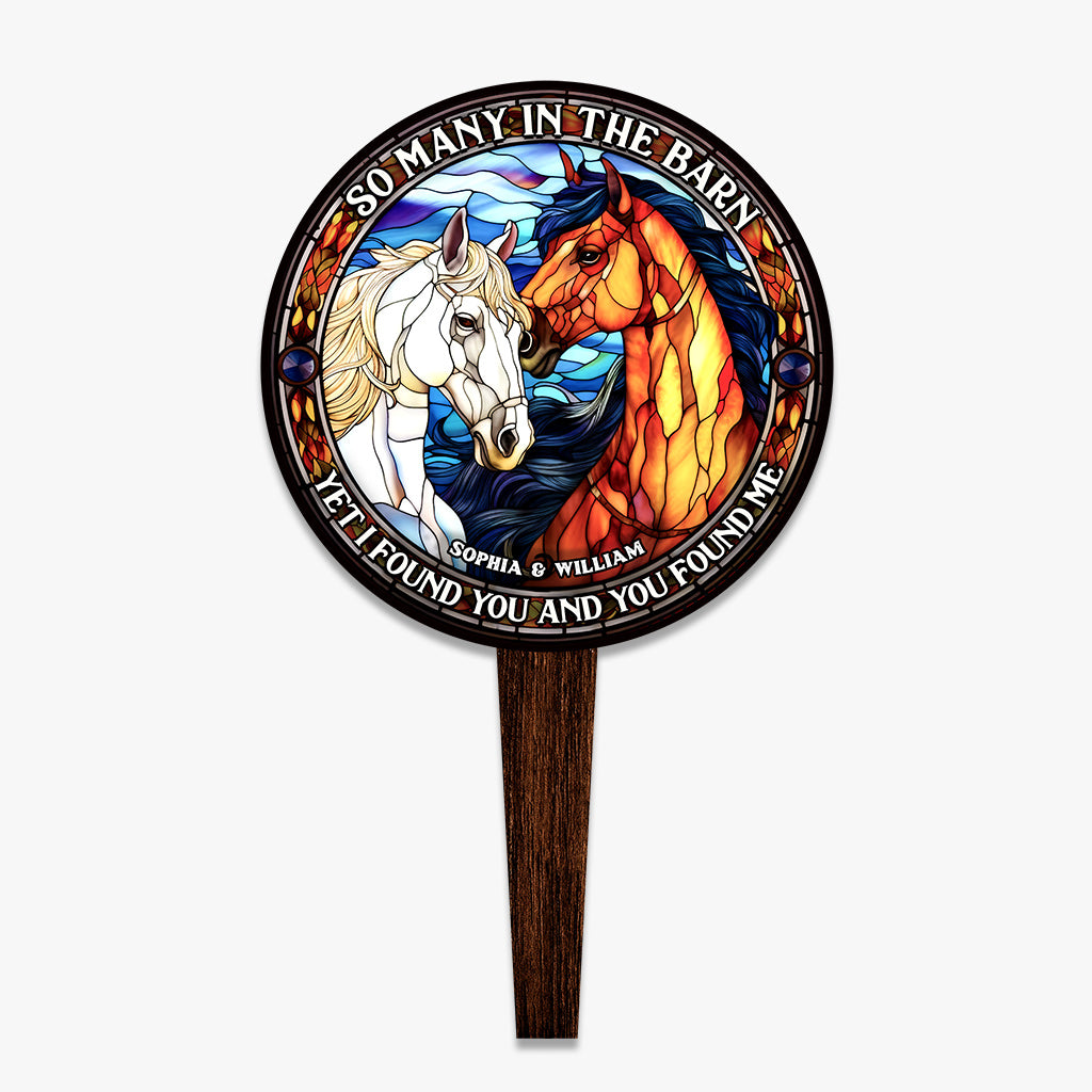 So Many In The Barn - Horse gift for husband, wife, boyfriend, girlfriend - Personalized Acrylic Garden Sign