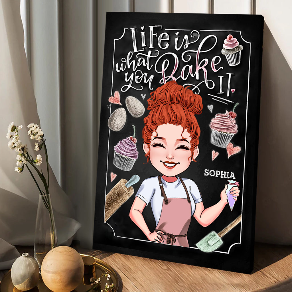 La vie est ce que vous en faites - Toile et affiche personnalisées sur le thème de la pâtisserie