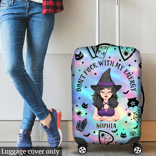Don't F With My Energy - Personalized Witch Luggage Cover