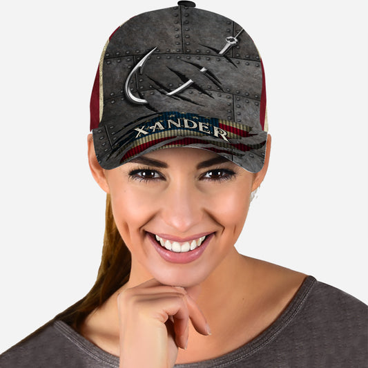 Casquette de pêche classique personnalisée avec un design original d'hameçon