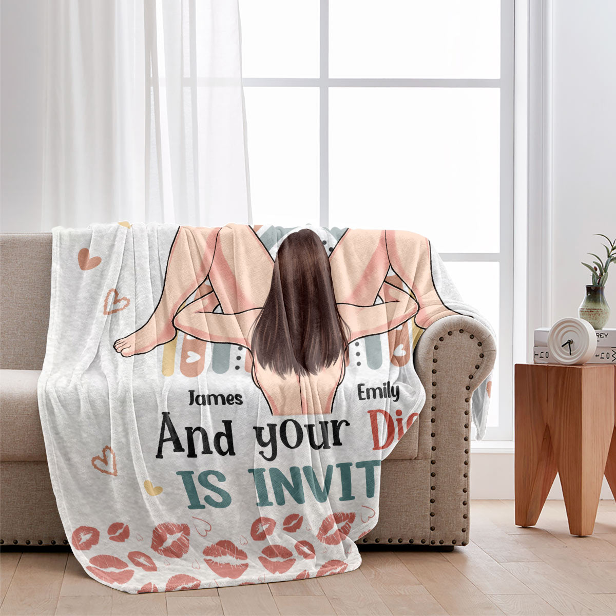 There Is A Party In My Mouth - Personalized Couple Blanket