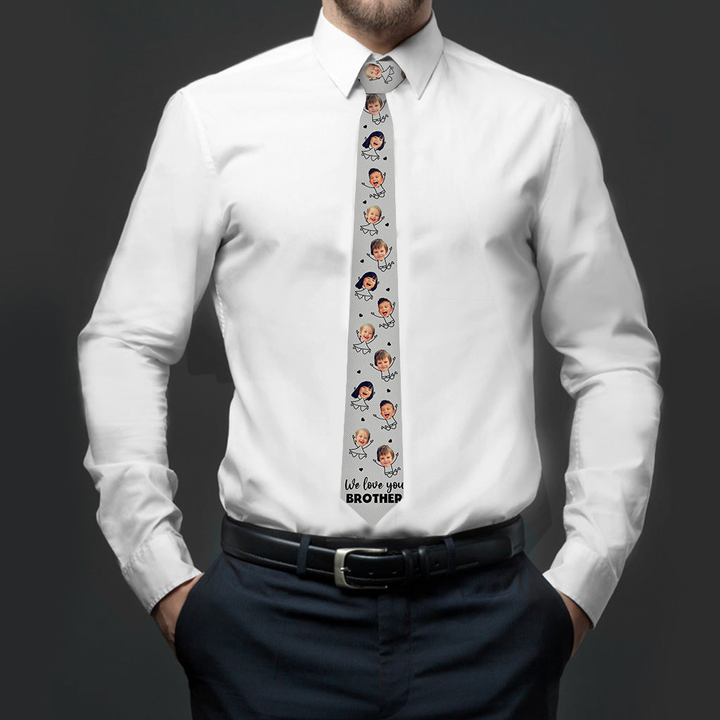 On t'aime papa - Cravate personnalisée - Cadeau pour papa, grand-père, oncle, frère, mari