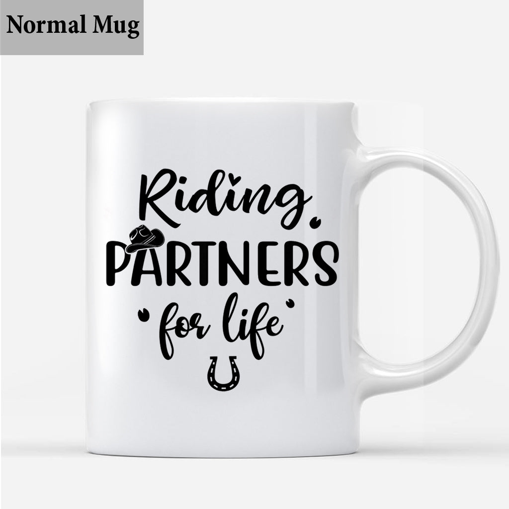 Partenaire d'équitation pour la vie - Mug personnalisé à motif cheval